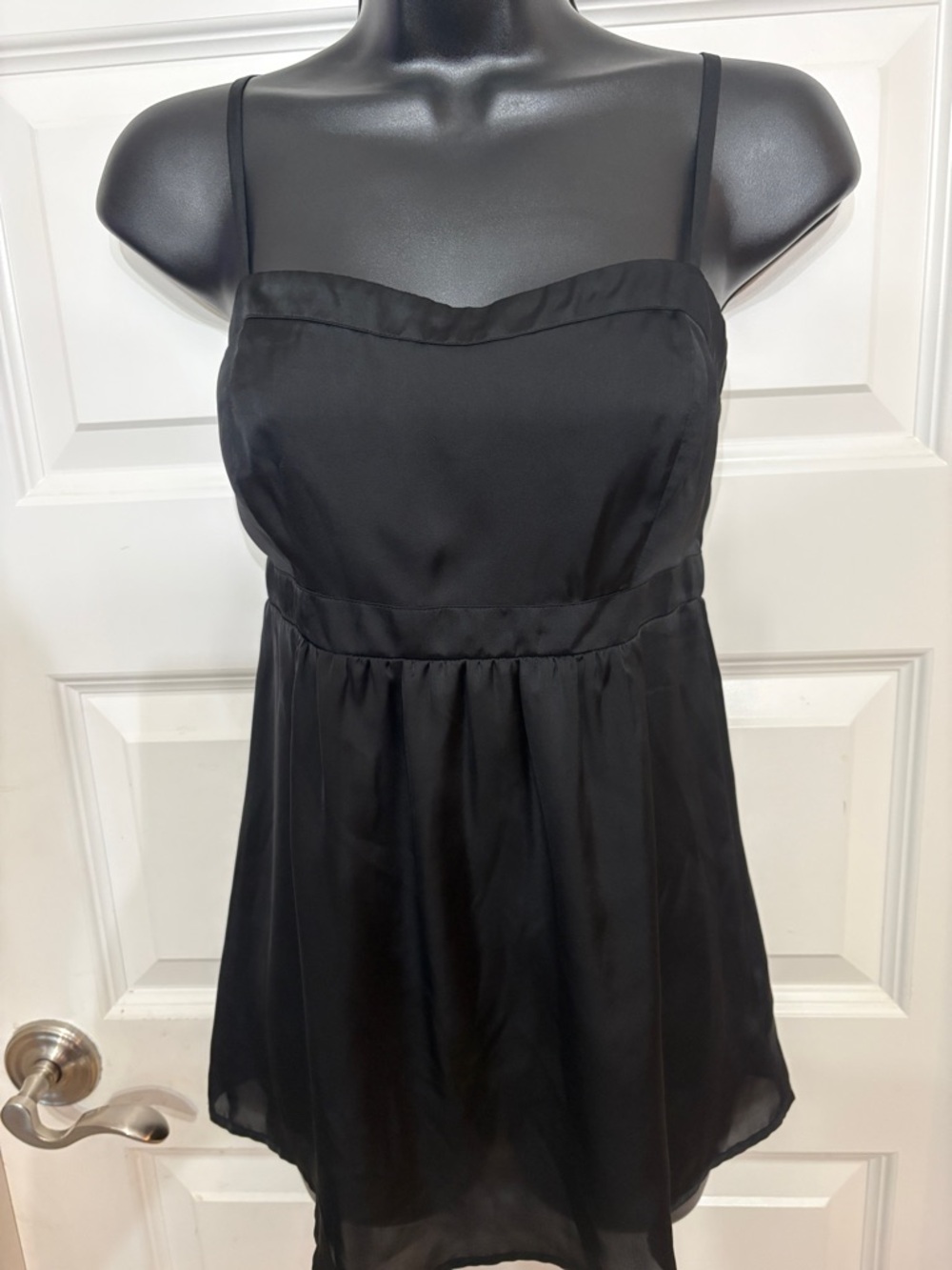 Satin-Look Strappy Camisole top in black